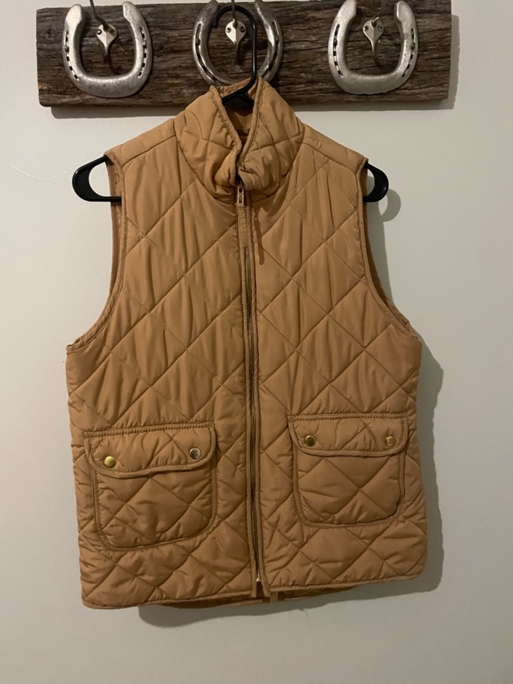 Quinn Camel/Tan Quilted Vest